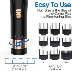 img 2 attached to 🔌 WARMLIFE Hair Clippers Kit: Premium Cordless Trimmer for Men with Apron, Scissors, Combs, and Portable Case - Professional Barber Clippers for Hair Cutting