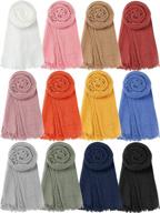 pieces wraps scarf lightweight turban logo