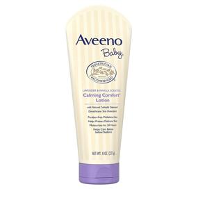 img 2 attached to 👶 Aveeno Baby Calming Comfort Moisturizing Lotion: Lavender, Vanilla, Natural Oatmeal, 8 fl. oz