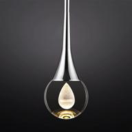 💎 untrammelife teardrop crystal pendant light: elegant 1-light globe design, dimmable led, ideal for kitchen island, bathroom, bedroom, bar logo