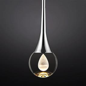 img 3 attached to 💎 Untrammelife Teardrop Crystal Pendant Light: Elegant 1-Light Globe Design, Dimmable LED, Ideal for Kitchen Island, Bathroom, Bedroom, Bar