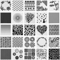 sotogo 25 pcs mixed pattern hollow out painting stencils: versatile square-shaped plastic stencils for wood, journaling, scrapbooking, and diy drawing logo