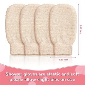 img 3 attached to 🧤 Deep Exfoliating Bath Shower Mitt Set - Scrubbing Gloves for Effective Body Exfoliation