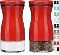 🧂 red chefvantage adjustable pour holes salt and pepper shakers set logo