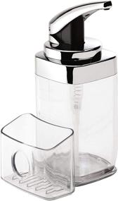 img 2 attached to Chrome Square Push Pump Soap Dispenser by simplehuman, 22 oz. Capacity