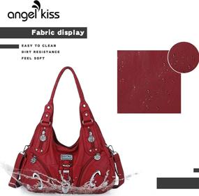 img 2 attached to 👜 Angelkiss Women's Hobo Shoulder Bags - Large Satchel Handbag & Purse for Daily Use...