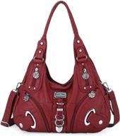 👜 angelkiss women's hobo shoulder bags - large satchel handbag & purse for daily use... logo