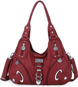 img 4 attached to 👜 Angelkiss Women's Hobo Shoulder Bags - Large Satchel Handbag & Purse for Daily Use...