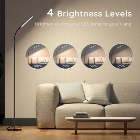 img 1 attached to 🔦 Govee Led Floor Lamp: Adjustable Gooseneck, Dimmable Modern Reading Lamp for Various Settings - Living Room, Bedroom, Piano, Painting