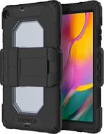 📱 griffin survivor all terrain case for samsung galaxy tab a 10.1 (2019) - black i military standard i screen protector i highly durable i detachable stand - gsa-026-blk логотип