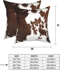 img 1 attached to Pillow Covers Cowhide Decorative Printed