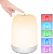 🌟 touch lamp bedroom night light - multifunctional, dimmable lamps with rgb color changing led lights - perfect gift for kids, girls, and moms - usb rechargeable - longer hours of use логотип