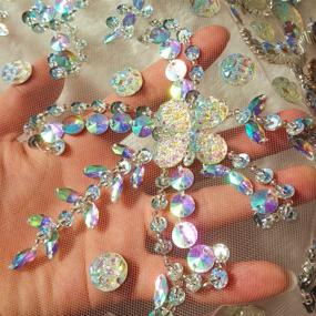 img 1 attached to 💎 Exquisite Noble Pure Handmade Crystal AB Beaded Rhinestone Patches for DIY Wedding Dress Trim - 38x56cm