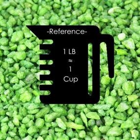 img 2 attached to 🌿 CYS EXCEL Зеленые щебень для наполнения вазы - 2 фунта (примерно 2 стакана) с различными вариантами цветов - Раздробленные камни речного происхождения для декоративных аквариумов и террариумов.