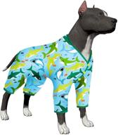 lovinpet big dog pullover with full belly coverage for larger breeds - pitbull print shirt for men - lightweight pet pajamas with rabbit and wild horse prints - full coverage large dog onesie jumpsuit логотип