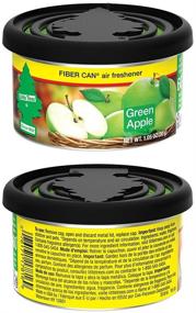 img 2 attached to Long-Lasting Fiber Can Car Air Freshener - Adjustable Lid for Desired Strength - Green Apple Scent (4-Pack) - Ideal for Auto or Home - UFC-17816-24