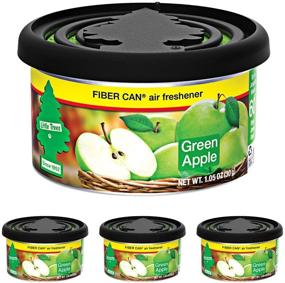 img 3 attached to Long-Lasting Fiber Can Car Air Freshener - Adjustable Lid for Desired Strength - Green Apple Scent (4-Pack) - Ideal for Auto or Home - UFC-17816-24