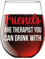 friends therapist drink stemless crystal logo