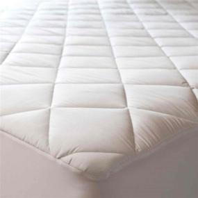 img 1 attached to 🛏️ Abstract Quilted Mattress Pad: White Fitted Waterproof Cotton Protector Cover for 33 x 75 (Cot) size