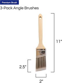 img 1 attached to Professional-Grade Paint Brushes - Set of 3 Brushes for Painting