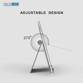 img 1 attached to 📱 TechMatte Multi-Angle Aluminum iPad Stand: Holder for Tablets, E-Readers, Smartphones, Nintendo Switch - Mini Stand