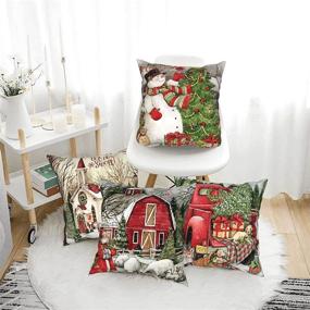 img 3 attached to Christmas Cushion Farmhouse Pillowcase Decorations