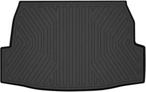 img 4 attached to 🔳 Enhanced Black TPE All-Weather Guard Cargo Liner Trunk Mat for 2019-2021 Toyota RAV4 - Partial Floorboard Coverage