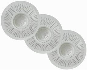 img 4 attached to Evriholder HairStopper Plastic Drain Protector for Bathtubs & Showers - Pack of 3, White, 3 Count