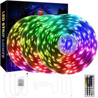 75ft rgb led strip lights with dimmable lighting for bedroom, living room, party decor - bright adjustable colors, 8 lighting modes, and adhesive backing by qzyl логотип