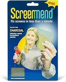 img 1 attached to 🪟 5"x7" Charcoal Window Screen Repair Kit - Includes 2 Patches
