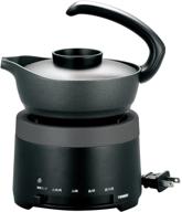 🍶 twinbird portable black electric sake warmer tw-d418b - japanese atsukan machine logo