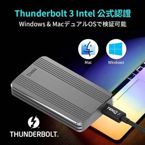 img 4 attached to 🔥 TEKQ Rapide Portable External Thunderbolt 3 SSD | Intel Certified | 2150MB/s+ Read, 1900MB/s+ Write | WD SN550 500G, Grey