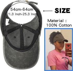 img 2 attached to 🧢 BEIRA 2-Pack Backless Ponytail Hat for Women with Natural Curly Hair Baseball Cap Afro Drawstring Puff Ponytail Hat