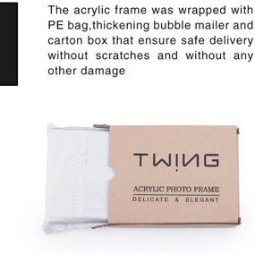 img 1 attached to 🖼️ TWING 5x7 Acrylic Frames: Clear Double Sided Picture Frames with Magnetic Closure - Sleek Desktop Display Solution with Microfiber Cloth