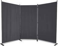 versatile and stylish gray 🏞️ 3-panel indoor/outdoor room divider-flat leg design (102'') logo