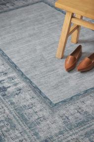 img 2 attached to 🏞️ RUGGABLE Bohemian Collection Vintage Runner Rug - Zinnia Blue 2.5'x7' - Machine Washable, Pet & Kid Friendly, Stain & Water Resistant, Non-Slip
