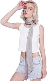 img 4 attached to Heidi Summer Skinny Necktie Waistband Women's Accessories in Scarves & Wraps