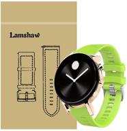 📱 спортивный силиконовый браслет blueshaw для умных часов - совместимый с movado 2.0 connect 40мм/42мм (зеленый) логотип