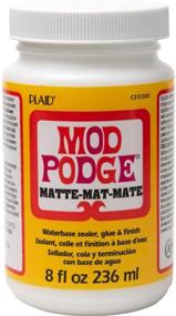 img 4 attached to Mod Podge CS11301 Waterbase Matte Sealer, Glue and Finish - 8 oz (8 Fl Oz)