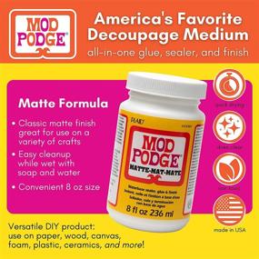 img 3 attached to Mod Podge CS11301 Waterbase Matte Sealer, Glue and Finish - 8 oz (8 Fl Oz)