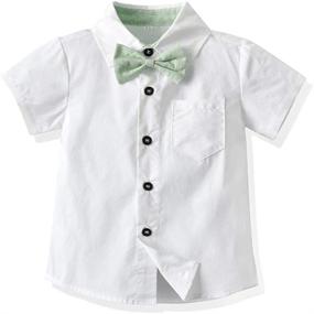 img 3 attached to 👔 Yellow 03 Boys' Clothing Set with Tem Doger Gentleman Suspenders