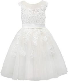 img 4 attached to Junior Bridesmaid Girls' 👗 Clothing and Dresses: Miami Wedding Flower