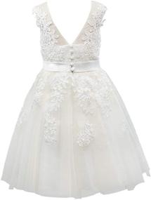img 3 attached to Junior Bridesmaid Girls' 👗 Clothing and Dresses: Miami Wedding Flower