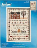 🧵 janlynn joy in the journey counted cross stitch kit - 14 count, 7-3/4 by 11-1/4-inch: a complete embroidery set logo