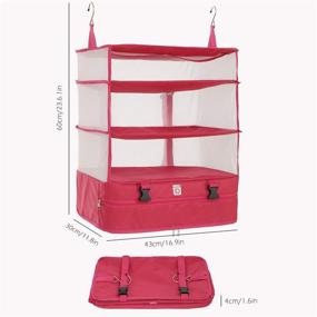 img 2 attached to Poemay Hanging Travel Packing Organizer Travel Accessories for Packing Organizers