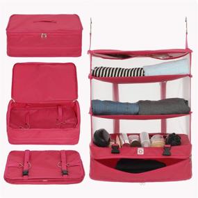 img 3 attached to Poemay Hanging Travel Packing Organizer Travel Accessories for Packing Organizers