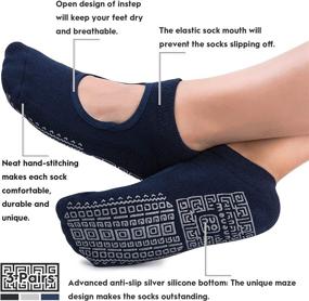 img 3 attached to 🧦 Women's Cushioned Non-Slip Yoga Socks for Pilates, Barre, and Home Workouts