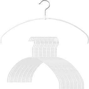 img 4 attached to 👚 Reston Lloyd Euro Ultra Thin Space Saving Clothing Hangers for Shirts and Dresses - MAWA Style 40/PT, Pack of 20, White, 20 Count