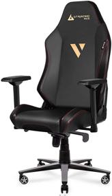 img 4 attached to 🎮 High Back Gaming Chair 350lb Weight Capacity - Black, Ergonomic, Reclining, with 4D Armrests and Rocking Seat