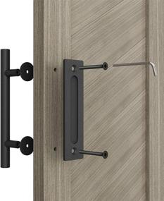 img 3 attached to ELICIT Barn Door Handle Black: Sleek and Functional Design for Easy Door Access